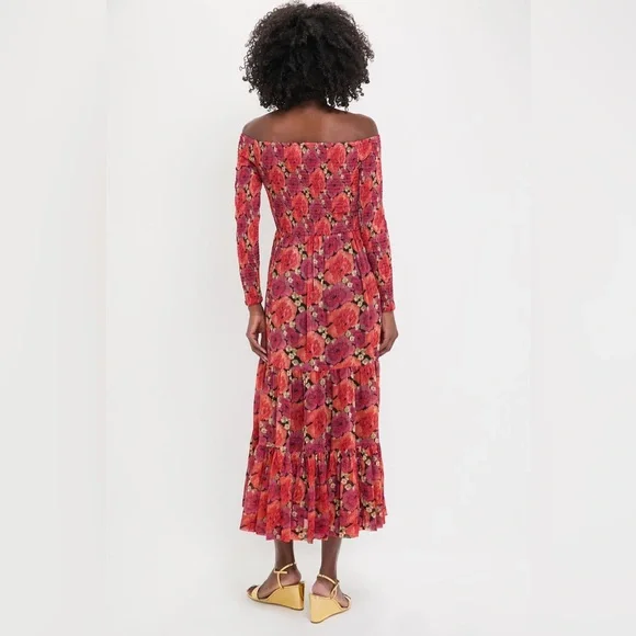 NWT Tuckernuck Pomander Place Rose Chiffon Joni Dress - Picture 2 of 8